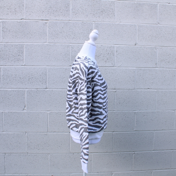 Zebra animal print crewneck sweatshirt - Picture 3 of 4